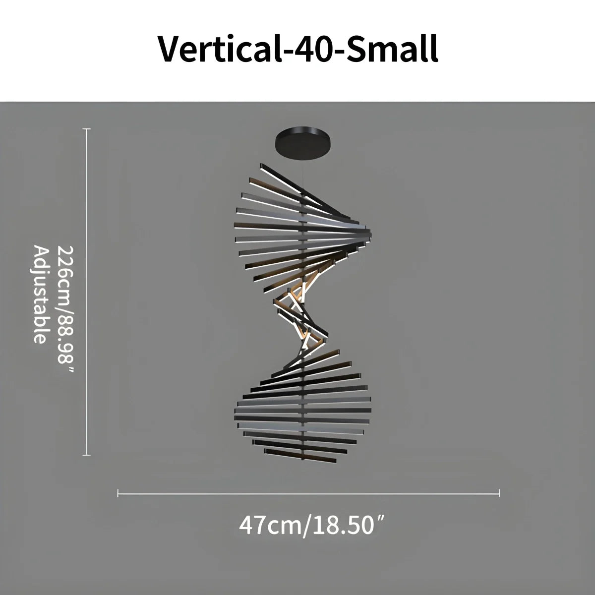 Modern Fishbone Linear Chandelier - Industrial Multi-Light Pendant for Dining Table & Island