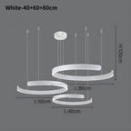 Modern Ring Chandelier - Minimalist LED Circular Pendant Light for Living Room & Office