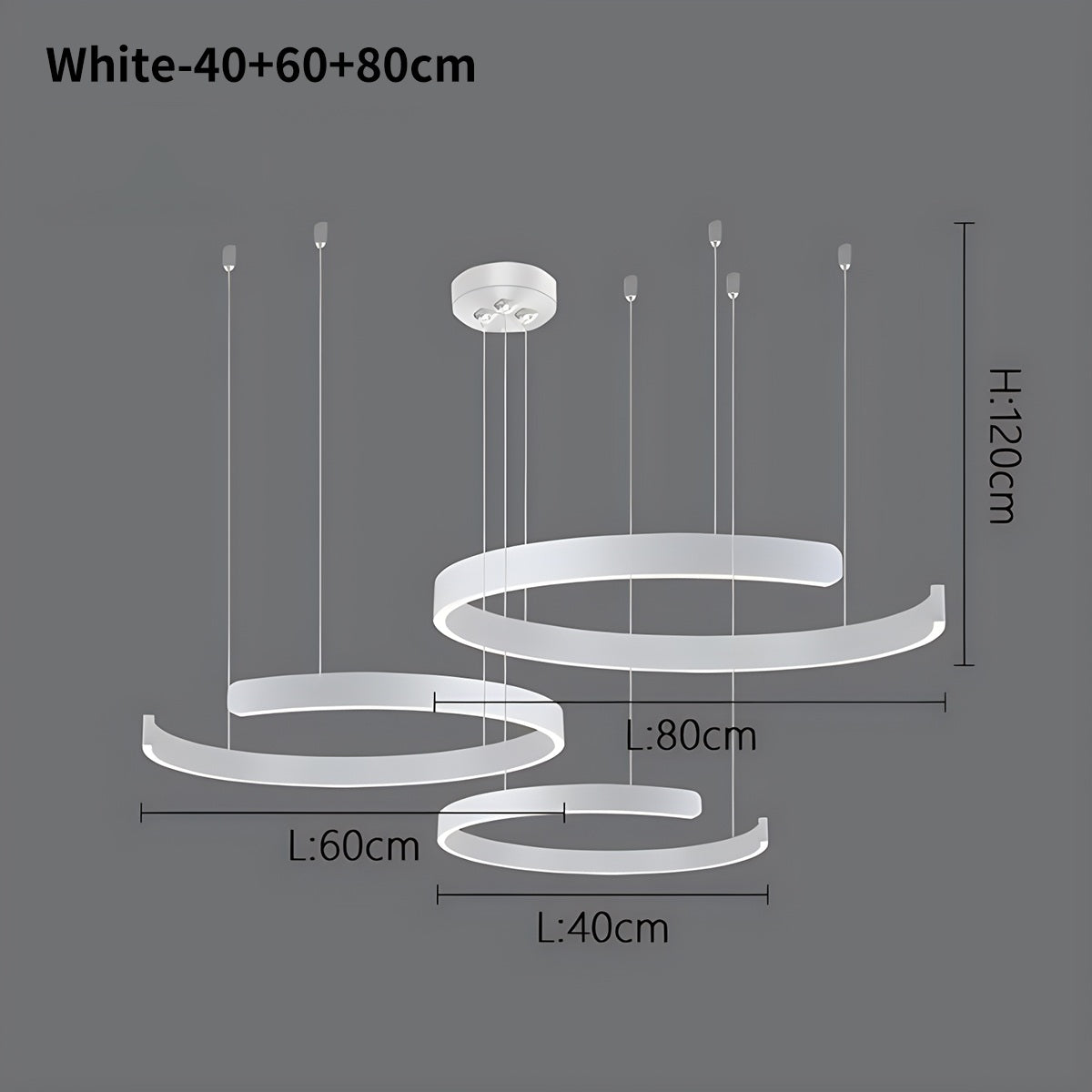 Modern Ring Chandelier - Minimalist LED Circular Pendant Light for Living Room & Office