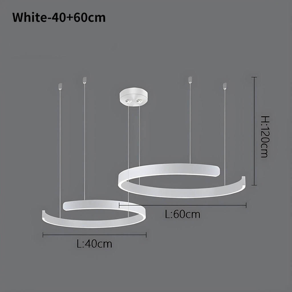 Modern Ring Chandelier - Minimalist LED Circular Pendant Light for Living Room & Office