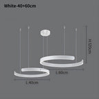 Modern Ring Chandelier - Minimalist LED Circular Pendant Light for Living Room & Office