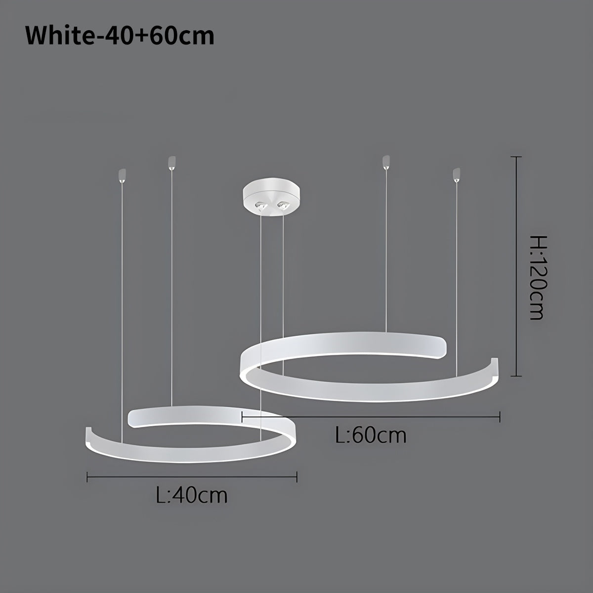 Modern Ring Chandelier - Minimalist LED Circular Pendant Light for Living Room & Office