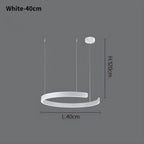 Modern Ring Chandelier - Minimalist LED Circular Pendant Light for Living Room & Office