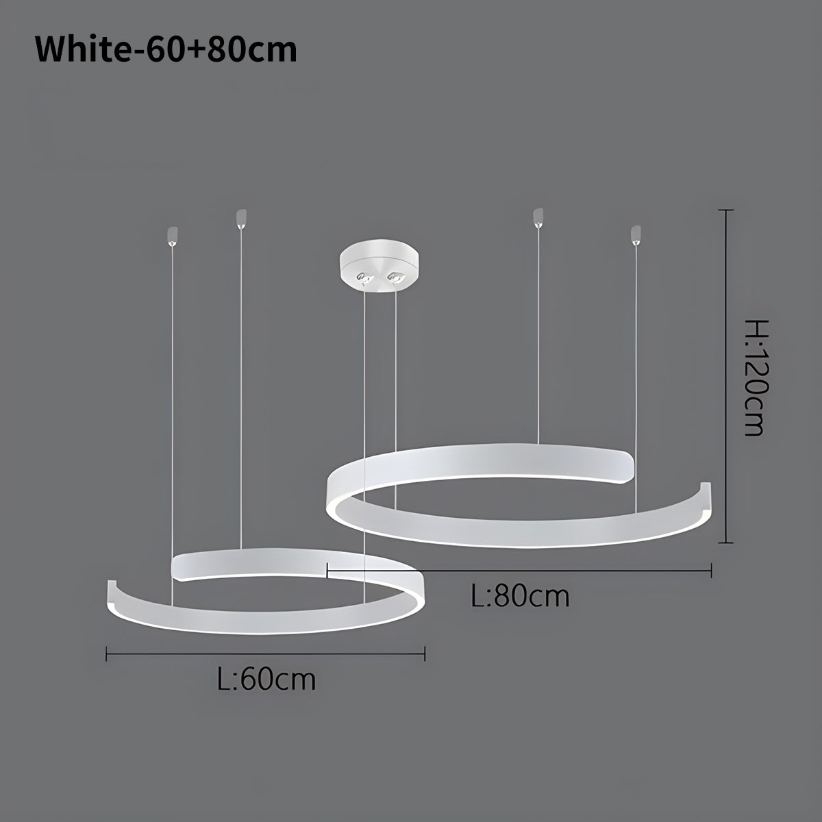Modern Ring Chandelier - Minimalist LED Circular Pendant Light for Living Room & Office