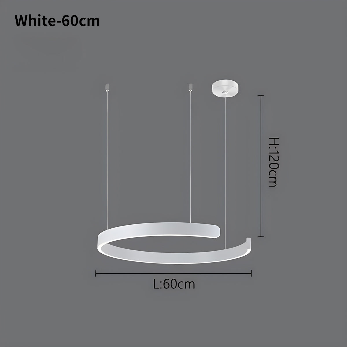 Modern Ring Chandelier - Minimalist LED Circular Pendant Light for Living Room & Office