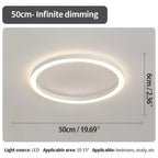 Nordic Halo Ceiling Light - Minimalist Circular LED Flush Mount for Bedroom & Nursery