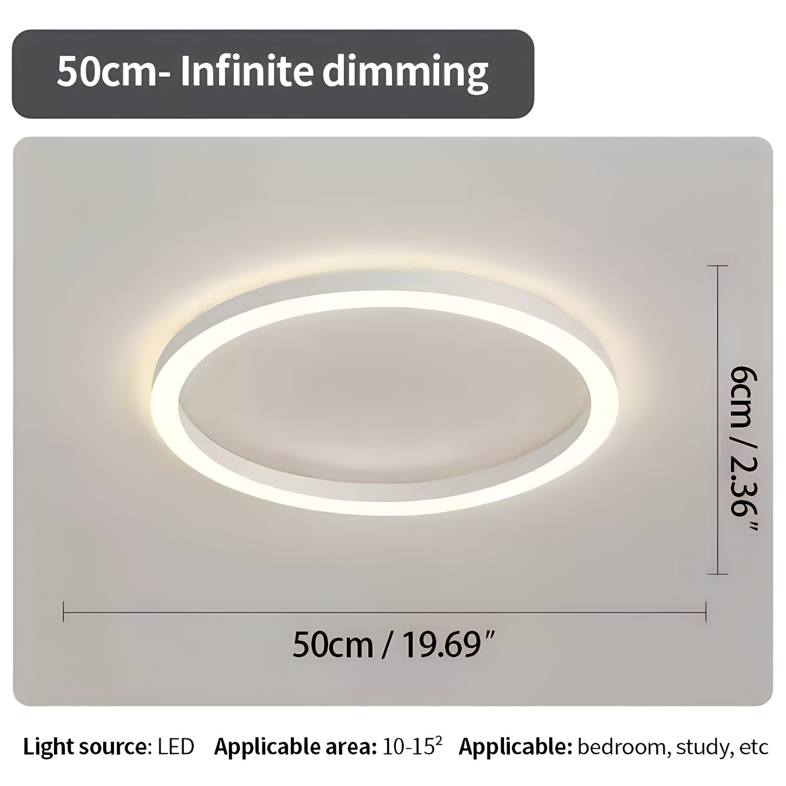 Nordic Halo Ceiling Light - Minimalist Circular LED Flush Mount for Bedroom & Nursery