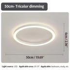 Nordic Halo Ceiling Light - Minimalist Circular LED Flush Mount for Bedroom & Nursery