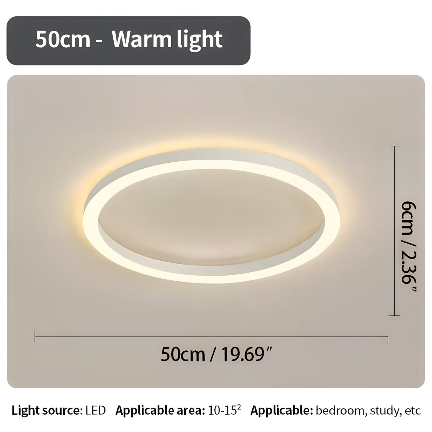 LED Flush Mount Ceiling Light for Bedroom
