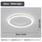 Nordic Halo Ceiling Light - Minimalist Circular LED Flush Mount for Bedroom & Nursery