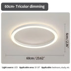 Nordic Halo Ceiling Light - Minimalist Circular LED Flush Mount for Bedroom & Nursery