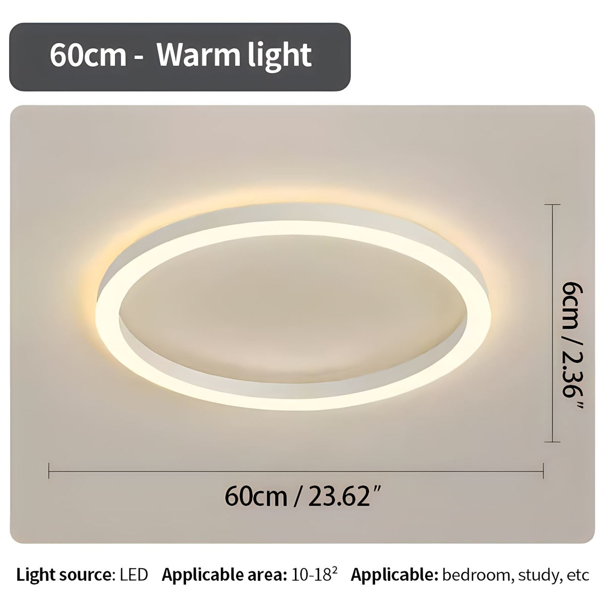 LED Flush Mount Ceiling Light for Bedroom
