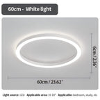 Nordic Halo Ceiling Light - Minimalist Circular LED Flush Mount for Bedroom & Nursery