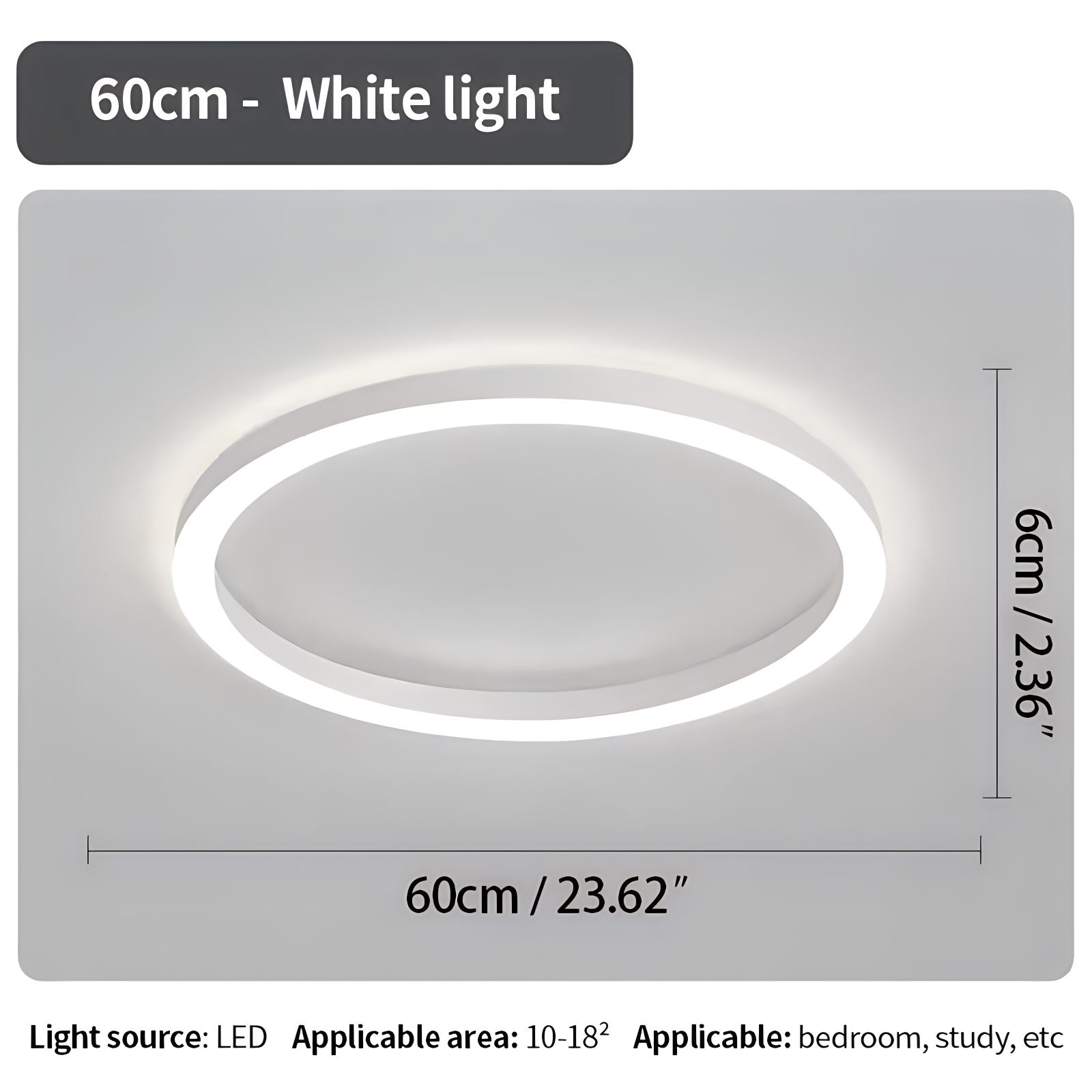 Nordic Halo Ceiling Light - Minimalist Circular LED Flush Mount for Bedroom & Nursery