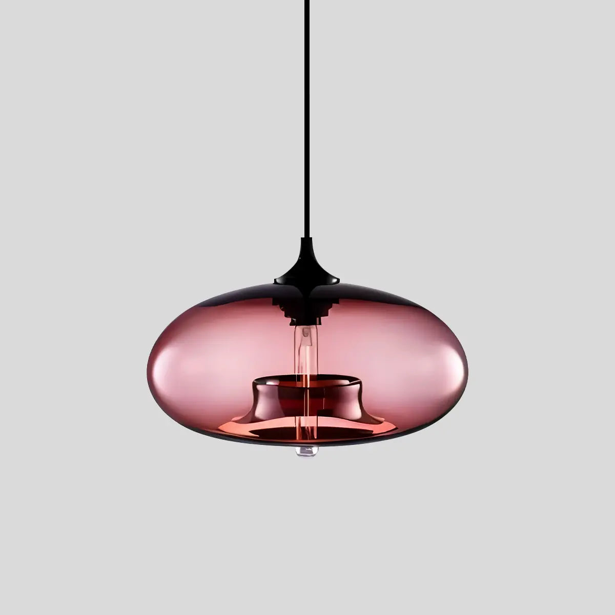  Colorful Glass Pendant Light for Dining Area Wine Red D28cm / 11.02″