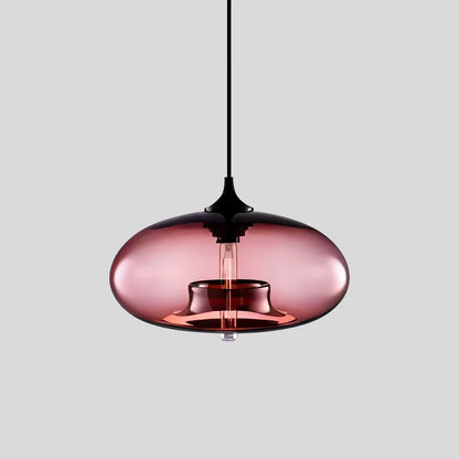  Colorful Glass Pendant Light for Dining Area Wine Red D28cm / 11.02″