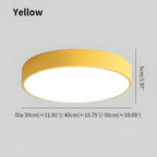 Modern Macaron Ceiling Light - Minimalist Circular LED Flush Mount for Nursery & Playroom