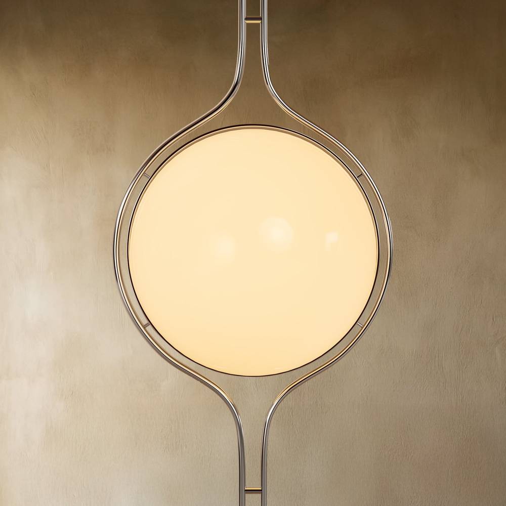 nuvlight Zuru Modernist Floor-to-Ceiling Stacked-Orb Statement Lamp