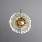 Zyra Modern Minimalist Pendant Light - Glass Hanging Lamp for Kitchen Island & Dining Room