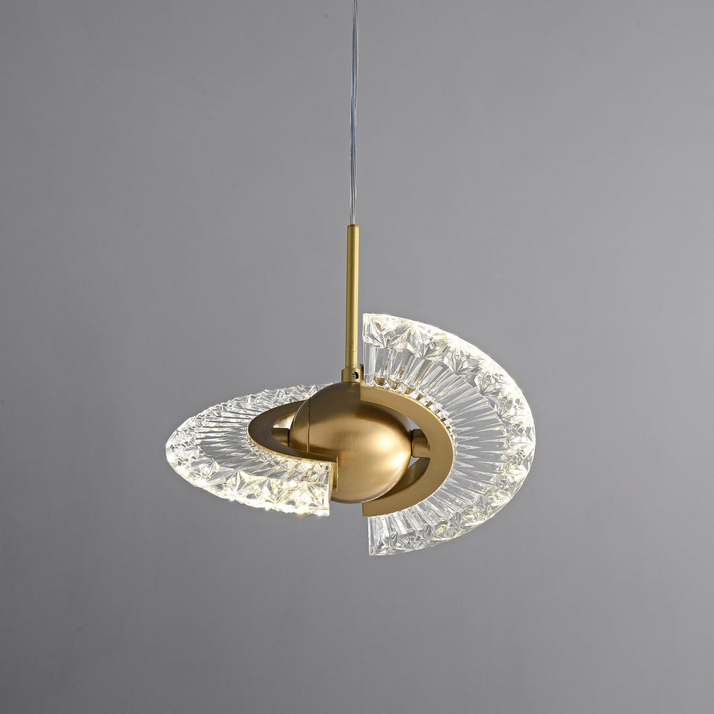 Zyra Modern Minimalist Pendant Light - Glass Hanging Lamp for Kitchen Island & Dining Room
