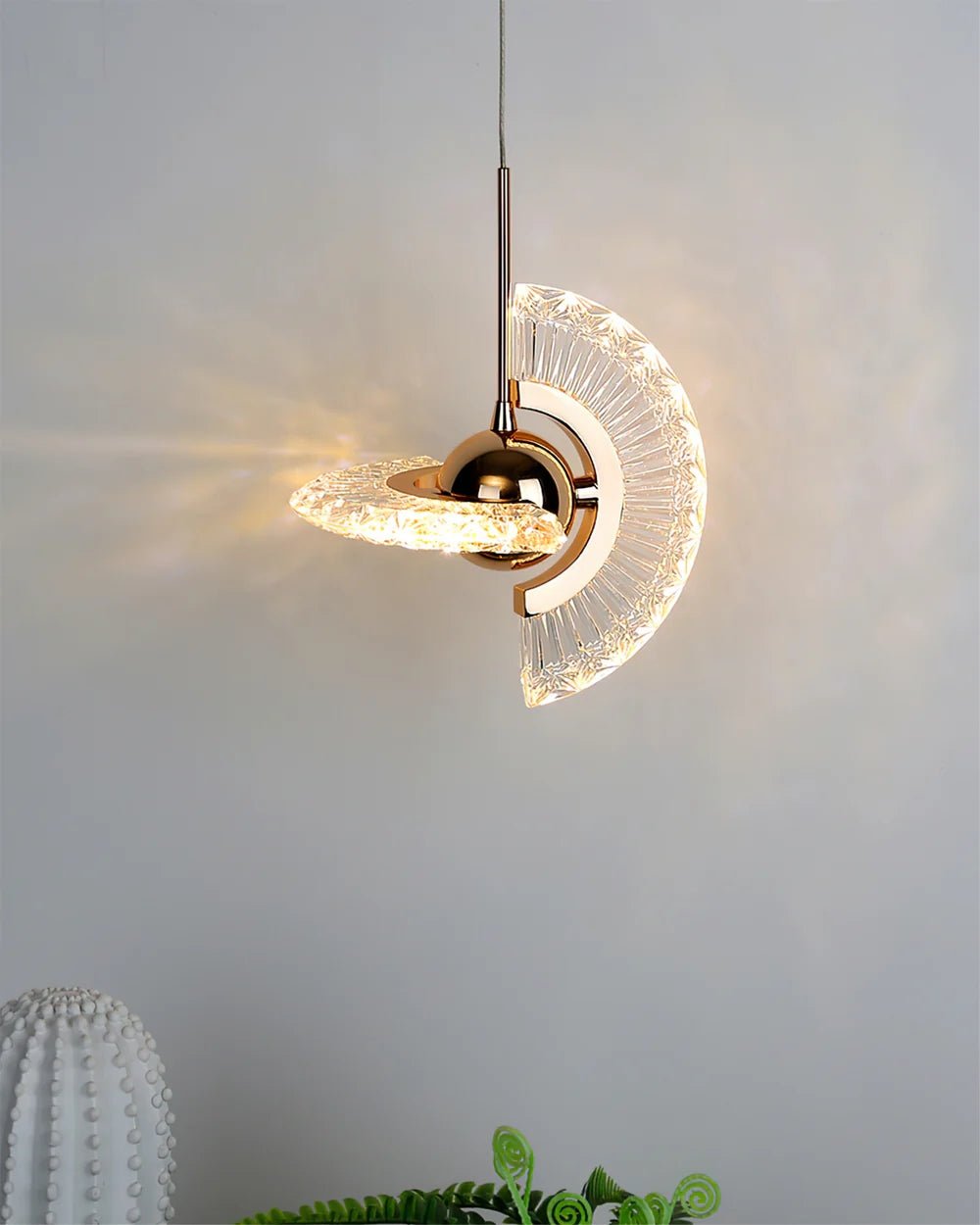 Zyra Modern Minimalist Pendant Light - Glass Hanging Lamp for Kitchen Island & Dining Room