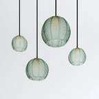 nuvlight Aalin Modernist Frosted Glass Leaf-Pattern Pendant Light