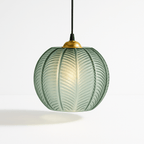 nuvlight Aalin Modernist Frosted Glass Leaf-Pattern Pendant Light