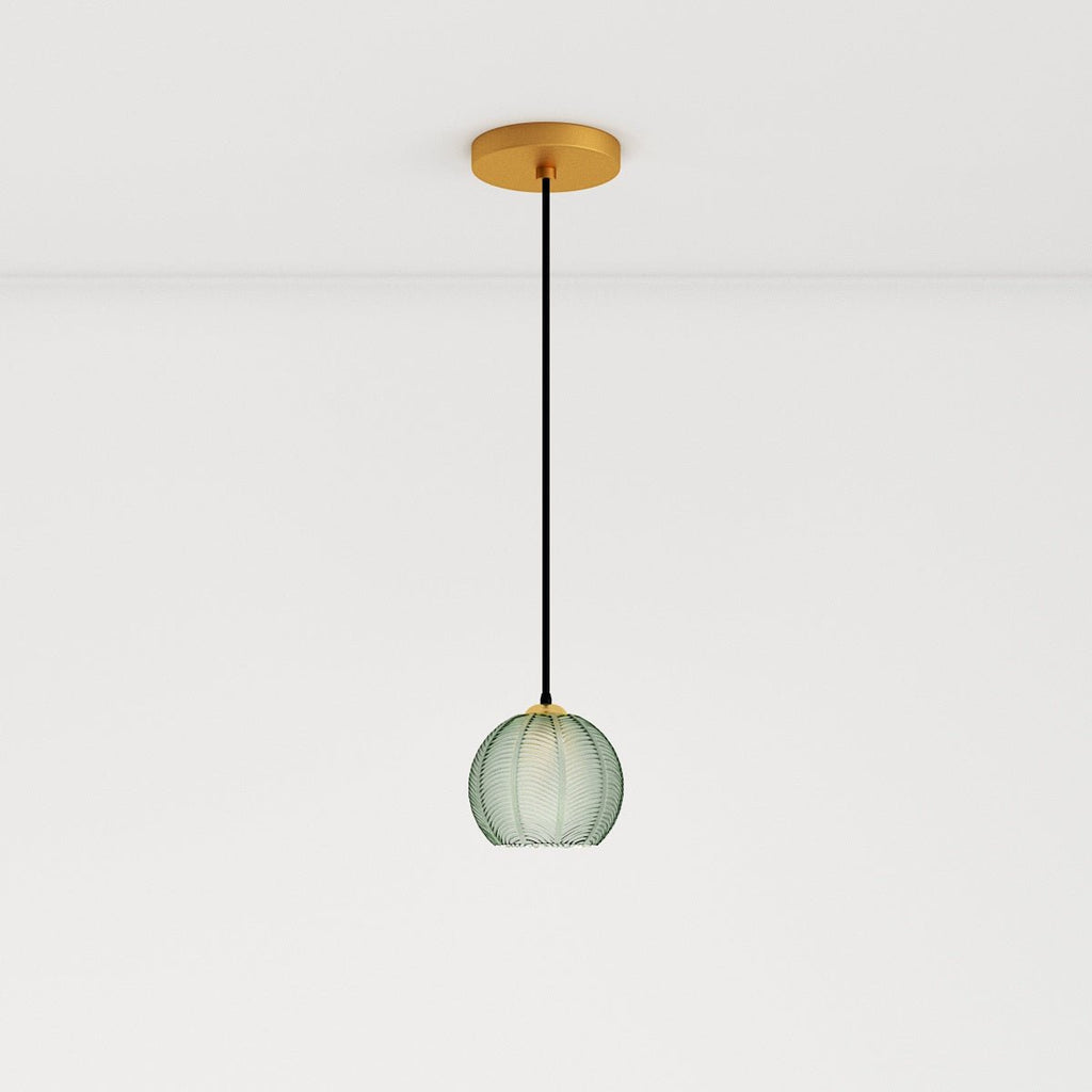 nuvlight Aalin Modernist Frosted Glass Leaf-Pattern Pendant Light