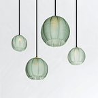 nuvlight Aalin Modernist Frosted Glass Leaf-Pattern Pendant Light