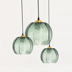 nuvlight Aalin Modernist Frosted Glass Leaf-Pattern Pendant Light