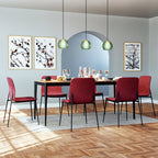 nuvlight Aalin Modernist Frosted Glass Leaf-Pattern Pendant Light
