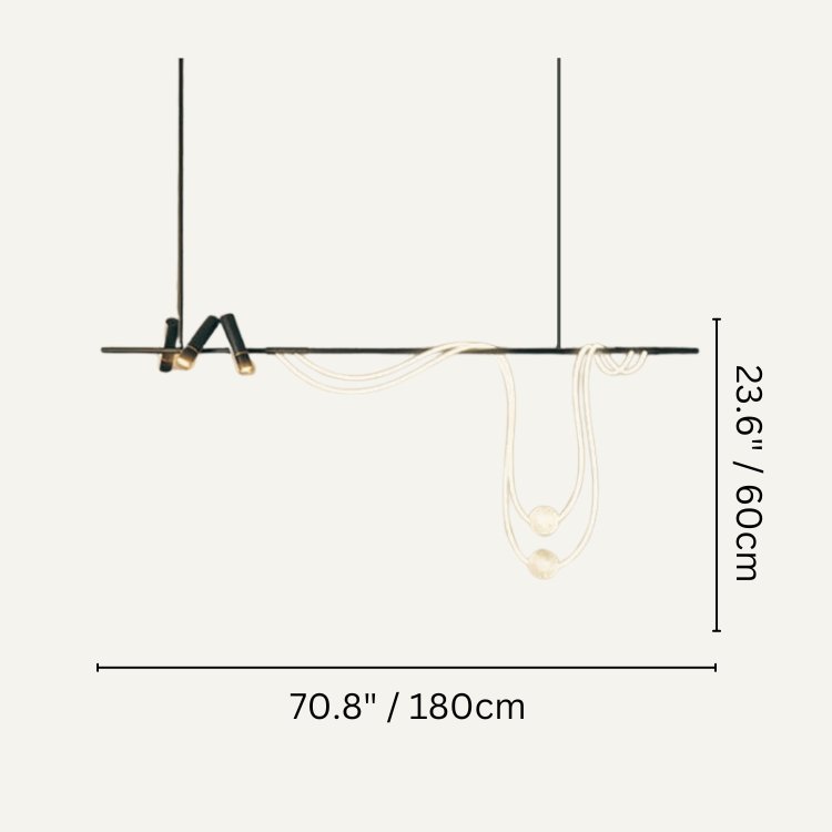 nuvlight Aellin Modern Luxury Glass Pendant Light