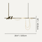 nuvlight Aellin Modern Luxury Glass Pendant Light