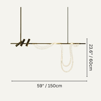 nuvlight Aellin Modern Luxury Glass Pendant Light