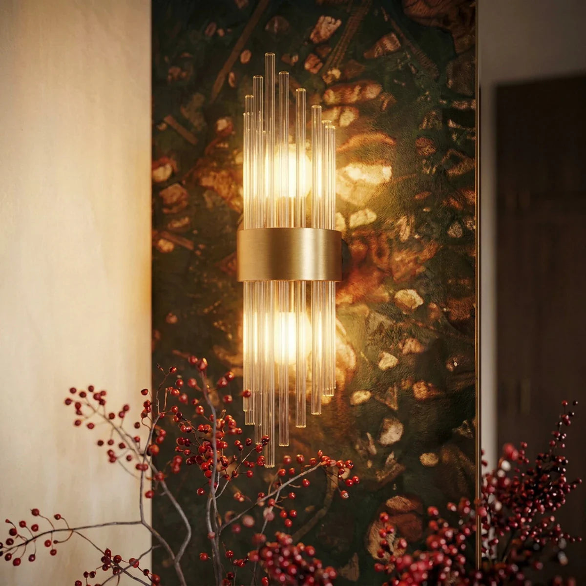 nuvlight Amadi Modern Brass Sconce Wall Light