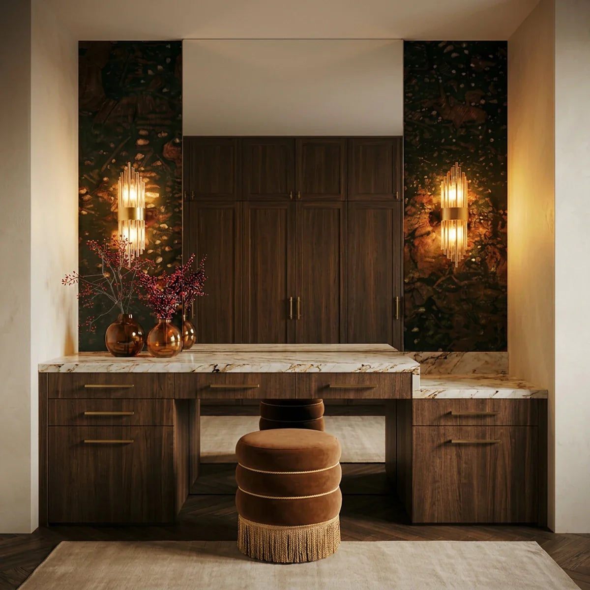 nuvlight Amadi Modern Brass Sconce Wall Light