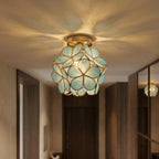 nuvlight Ashrat French Romantic Glass Petal Ceiling Light