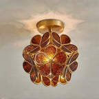 nuvlight Ashrat French Romantic Glass Petal Ceiling Light