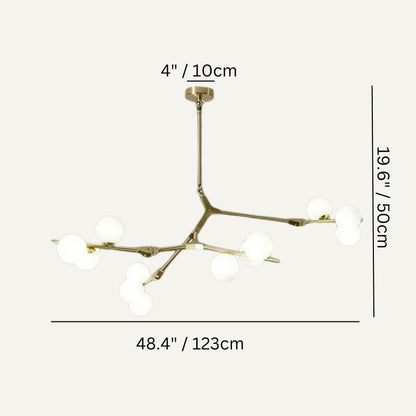 nuvlight Astraia Nordic Quiet Luxury Sculptural Chandelier