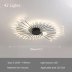Artistic Fireworks Ceiling Light - Modern Swirl Burst Flush Mount for Living Room