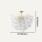 nuvlight Blisal Modernist Textured Glass Globe Flush Mount