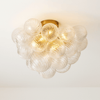 nuvlight Blisal Modernist Textured Glass Globe Flush Mount