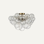 nuvlight Blisal Modernist Textured Glass Globe Flush Mount