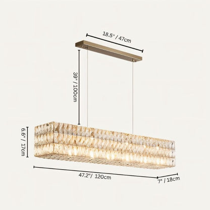 nuvlight Caixa Modern Geometric Cube Chandelier