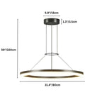 nuvlight Calve Architectural Minimalist Halo Chandelier