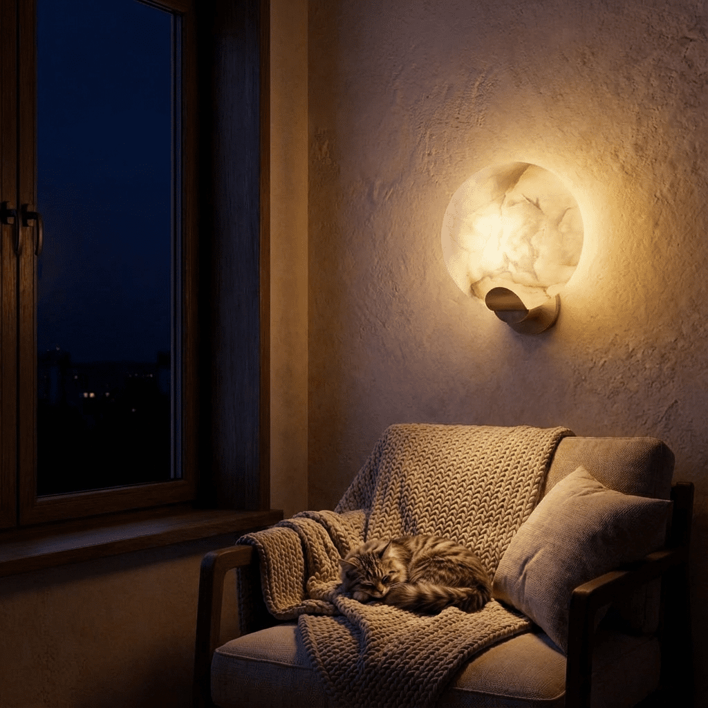 nuvlight Cruim Modern Luxury Alabaster Wall Sconce