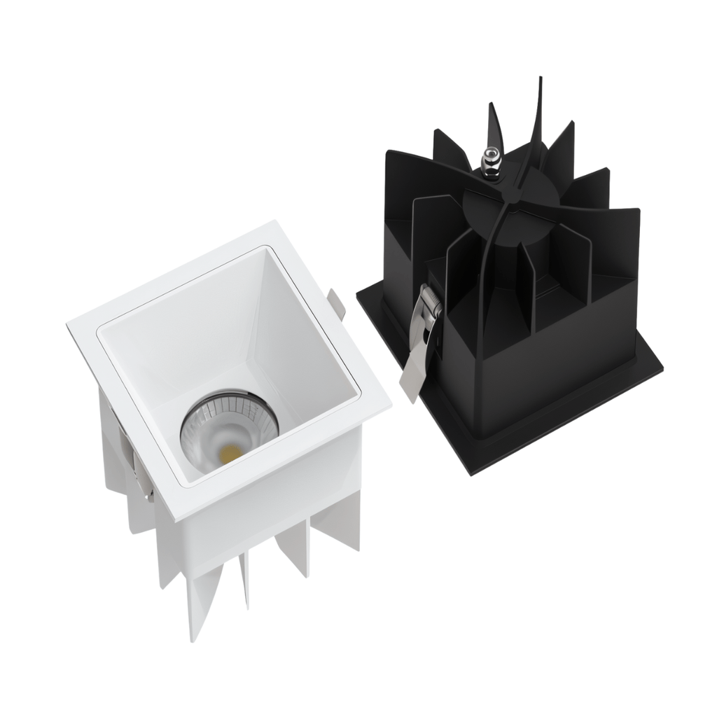 nuvlight Cubis Architectural Aluminium Recessed Geometric Spotlight
