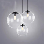 nuvlight Dysira Modernist Hand-Blown Clear Globe Pendant