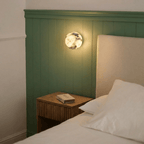 nuvlight Elune Modernist Glowing Stone Sphere Wall Sconce