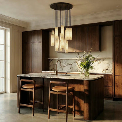nuvlight Entokei Modern Luxury Alabaster Chandelier